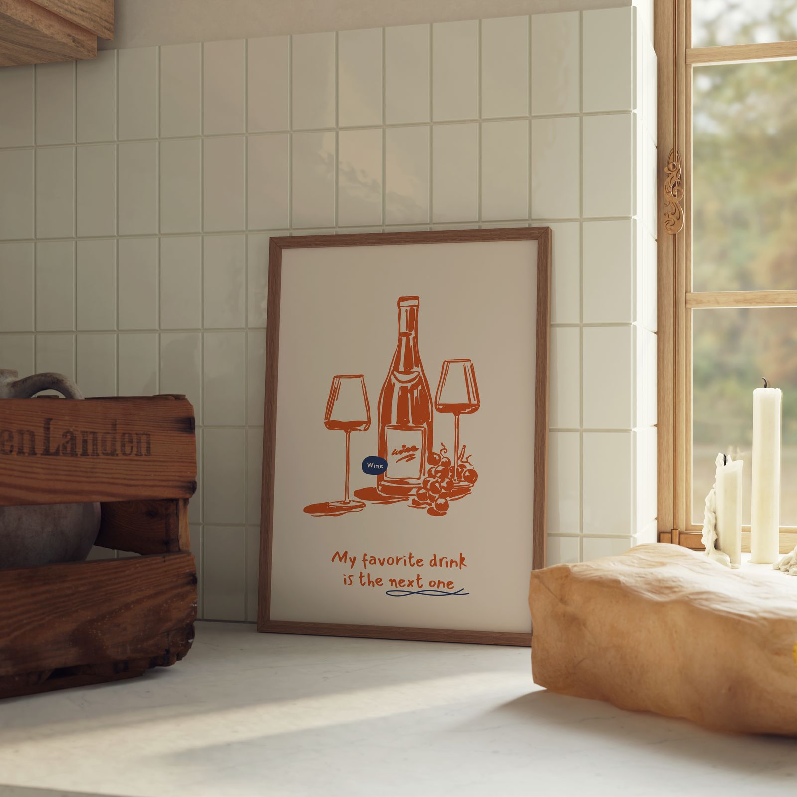Poster - Wijnliefhebber Citaat
