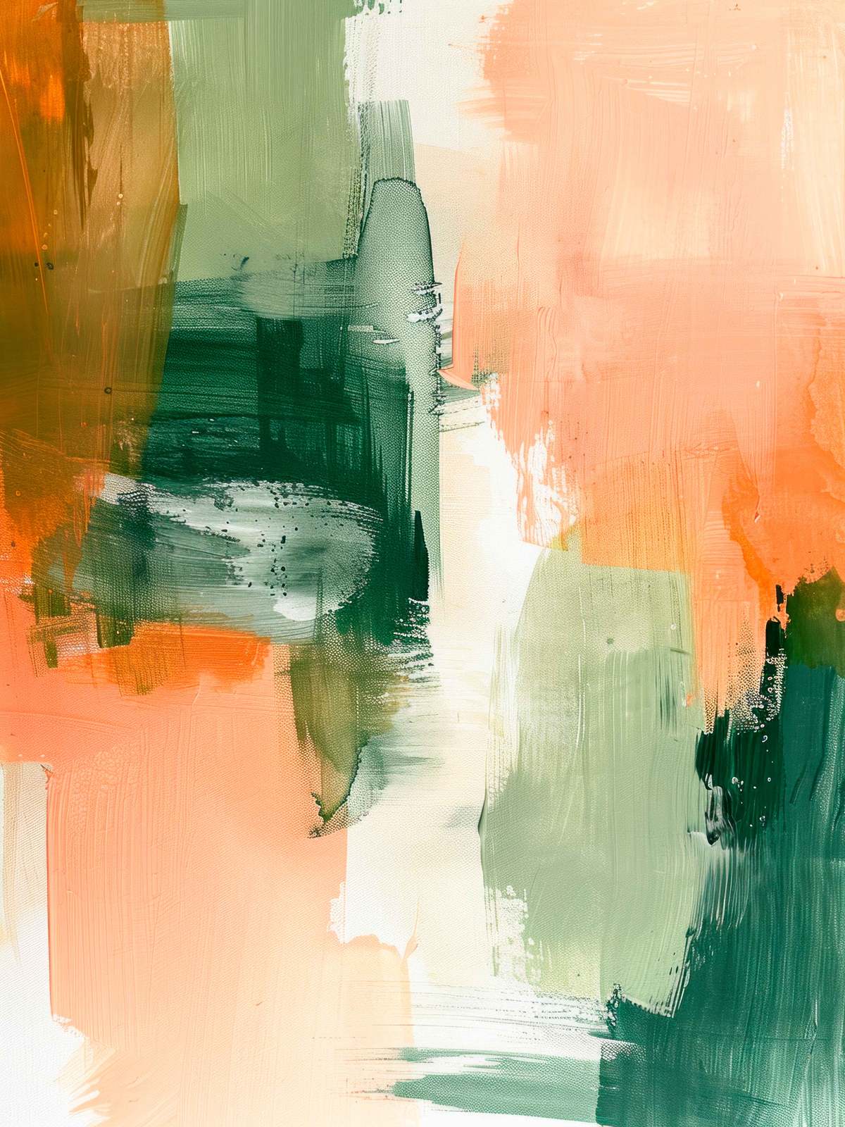 Poster - Abstracte Penseelstreken