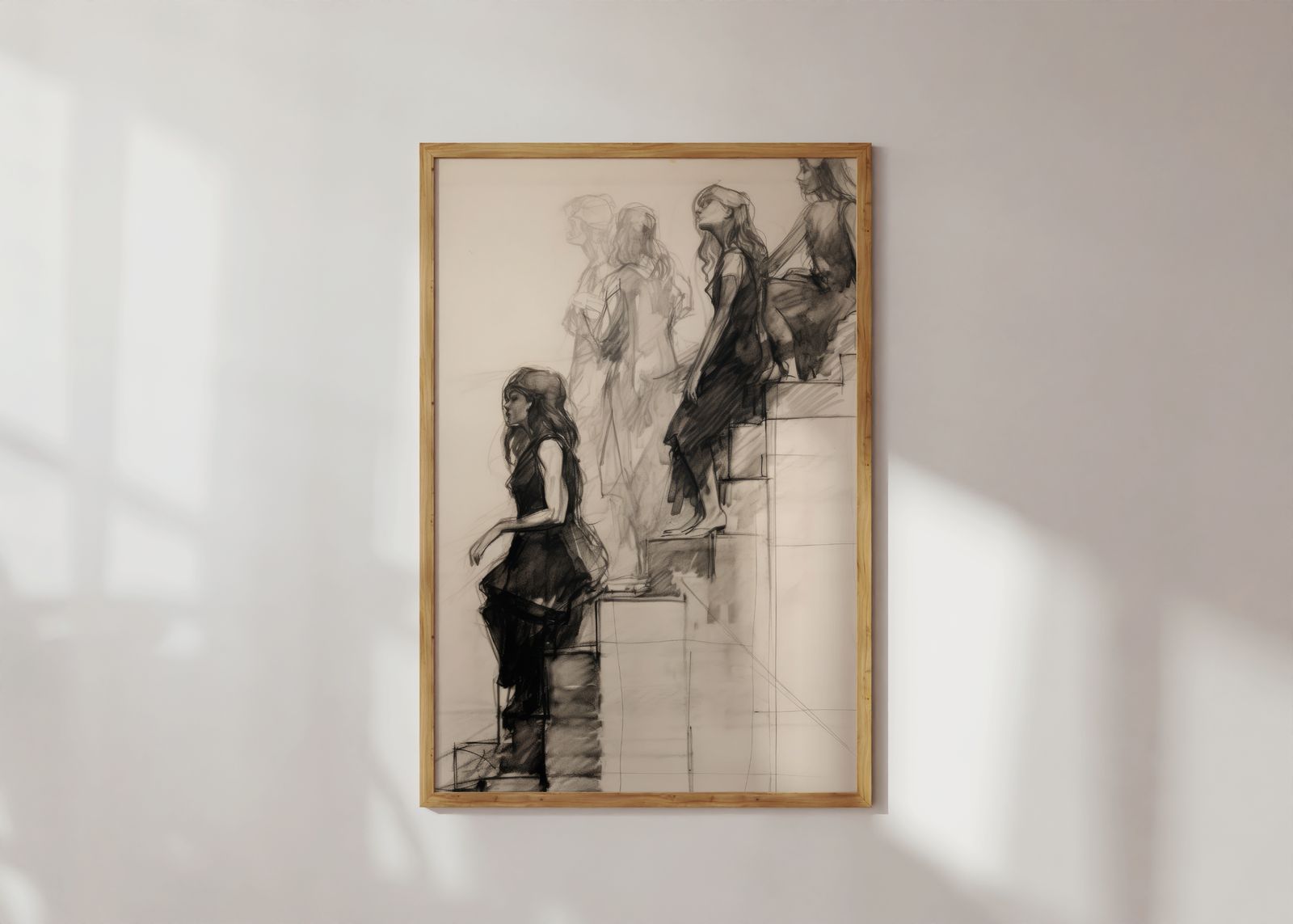 Poster - Vrouwen op Trappen