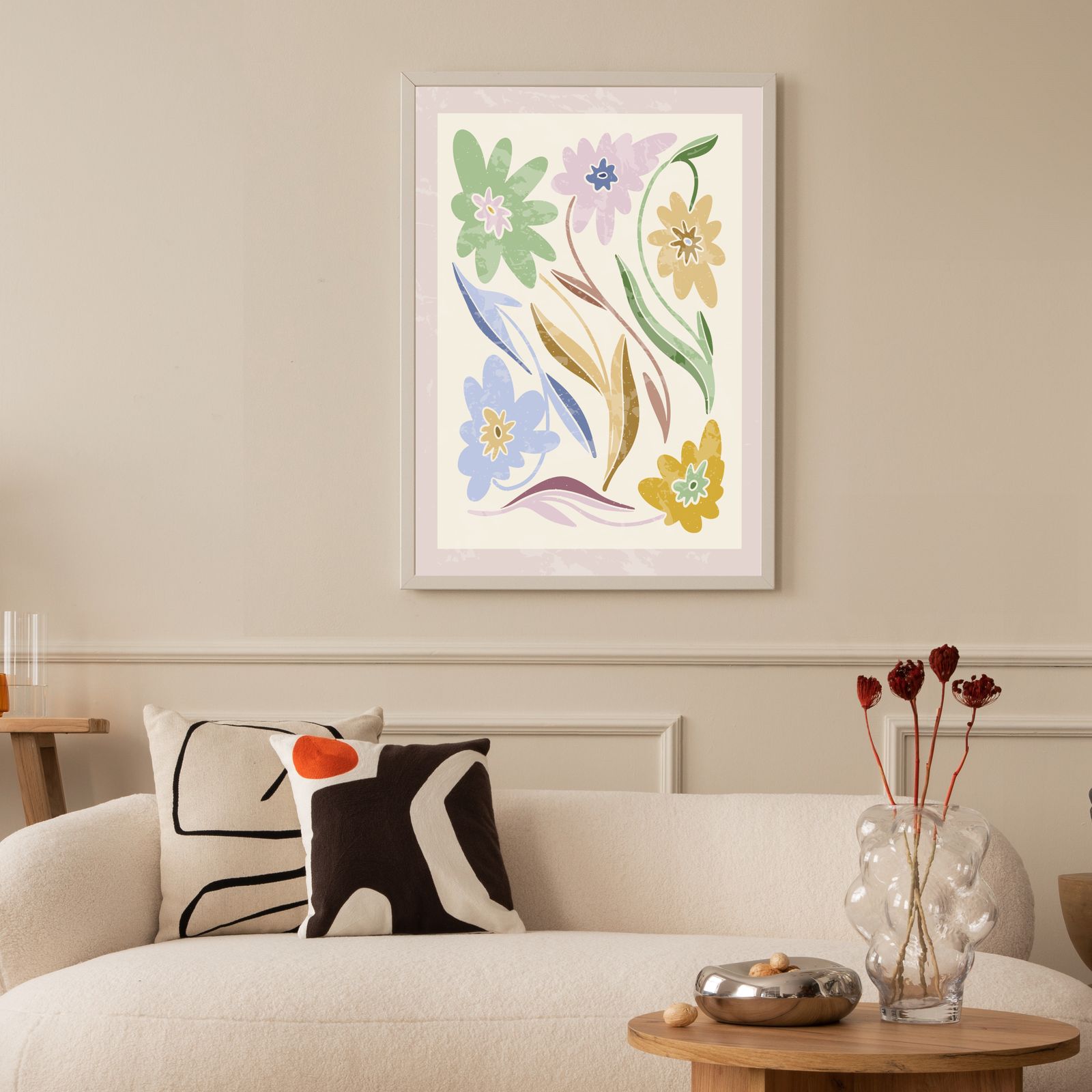 Bloemenkunst Muurposter