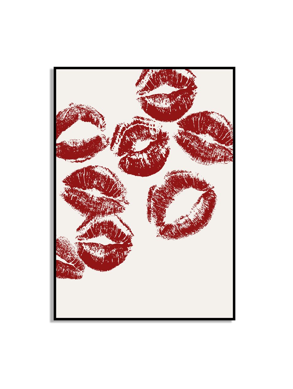 Rood Kus Lippenafdruk Poster