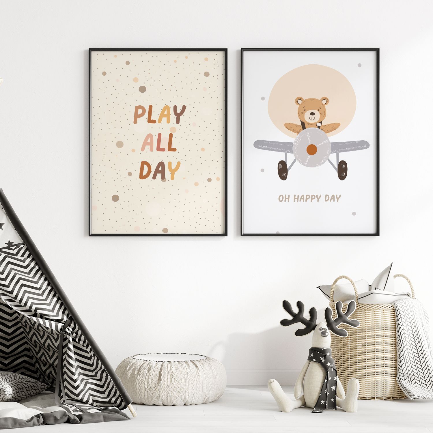 Poster - Spelen en Vrolijk Set van 2