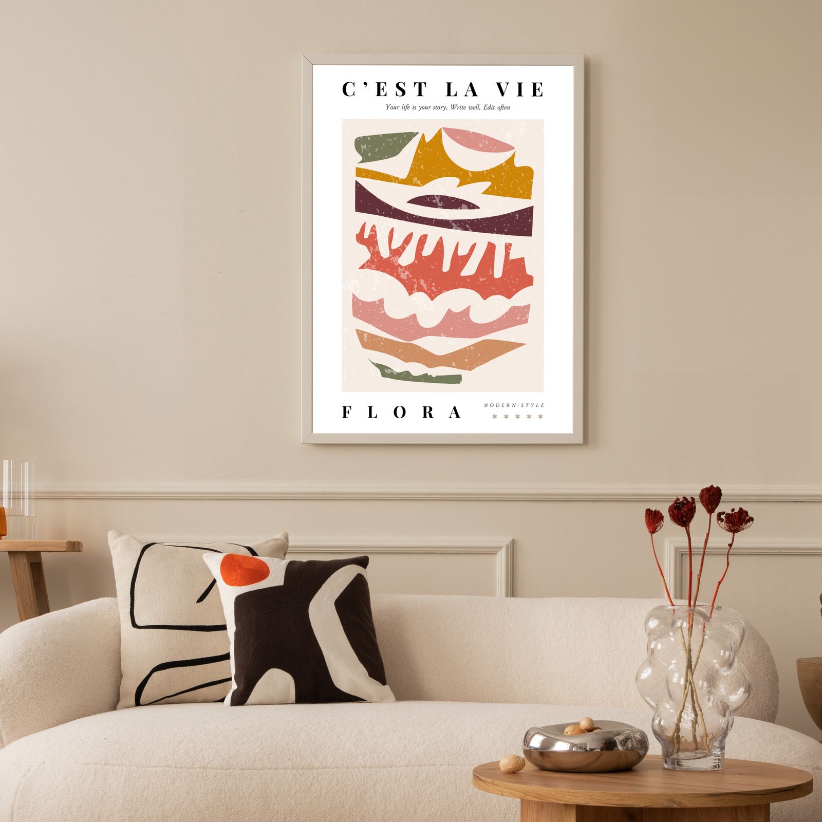 Flora Abstracte Kunstposter