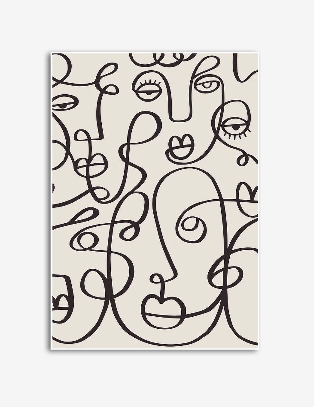 Abstracte Gezichten Poster