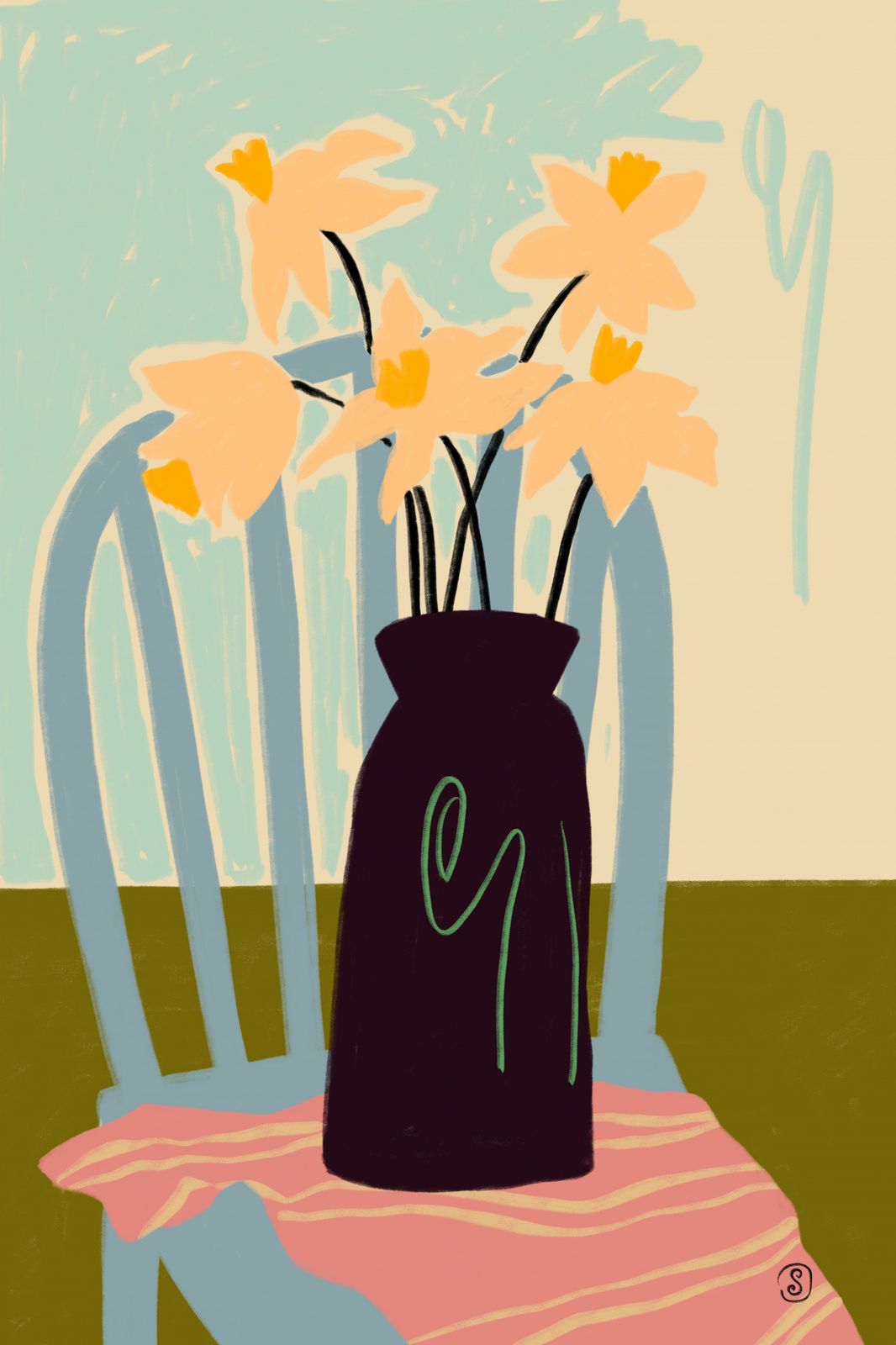 Poster - Vaas en Narcissen