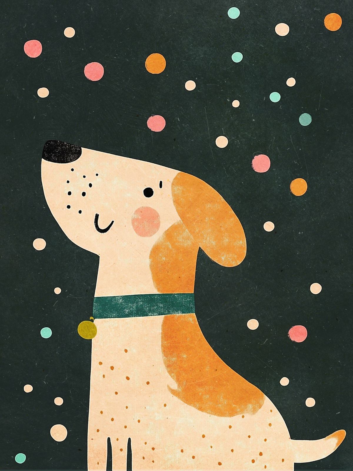 Poster - Speelse Hond