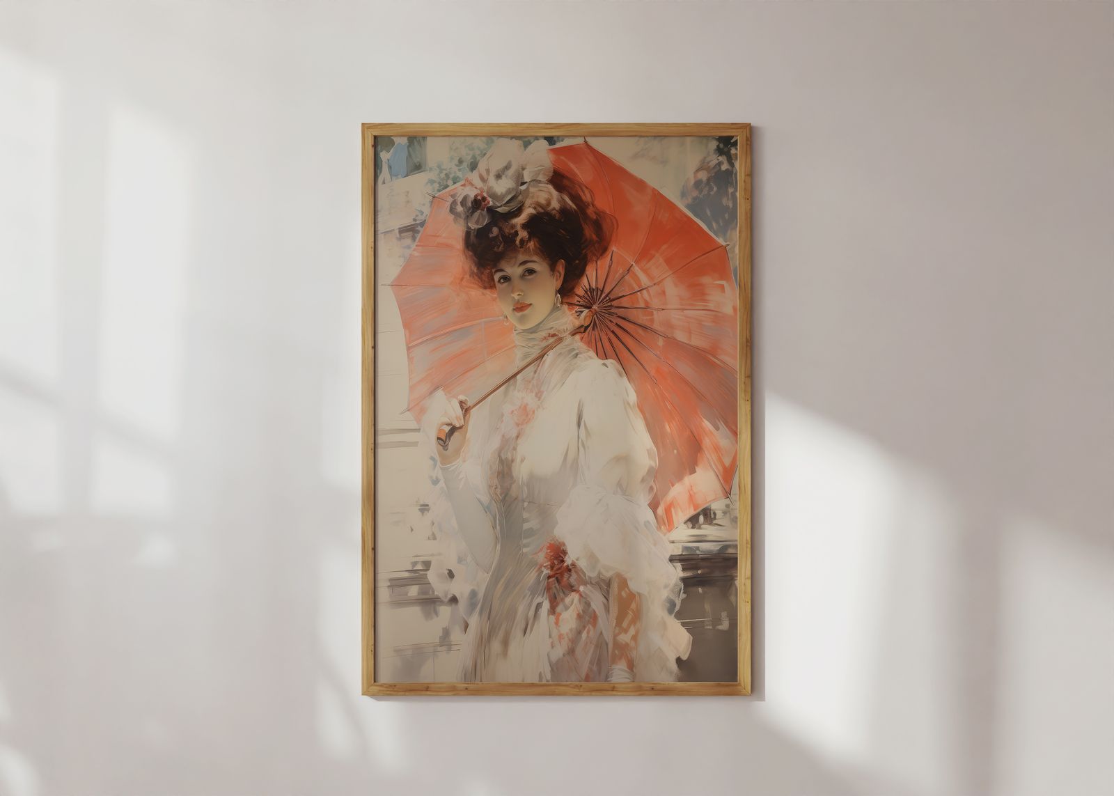 Poster - Dame met parasol
