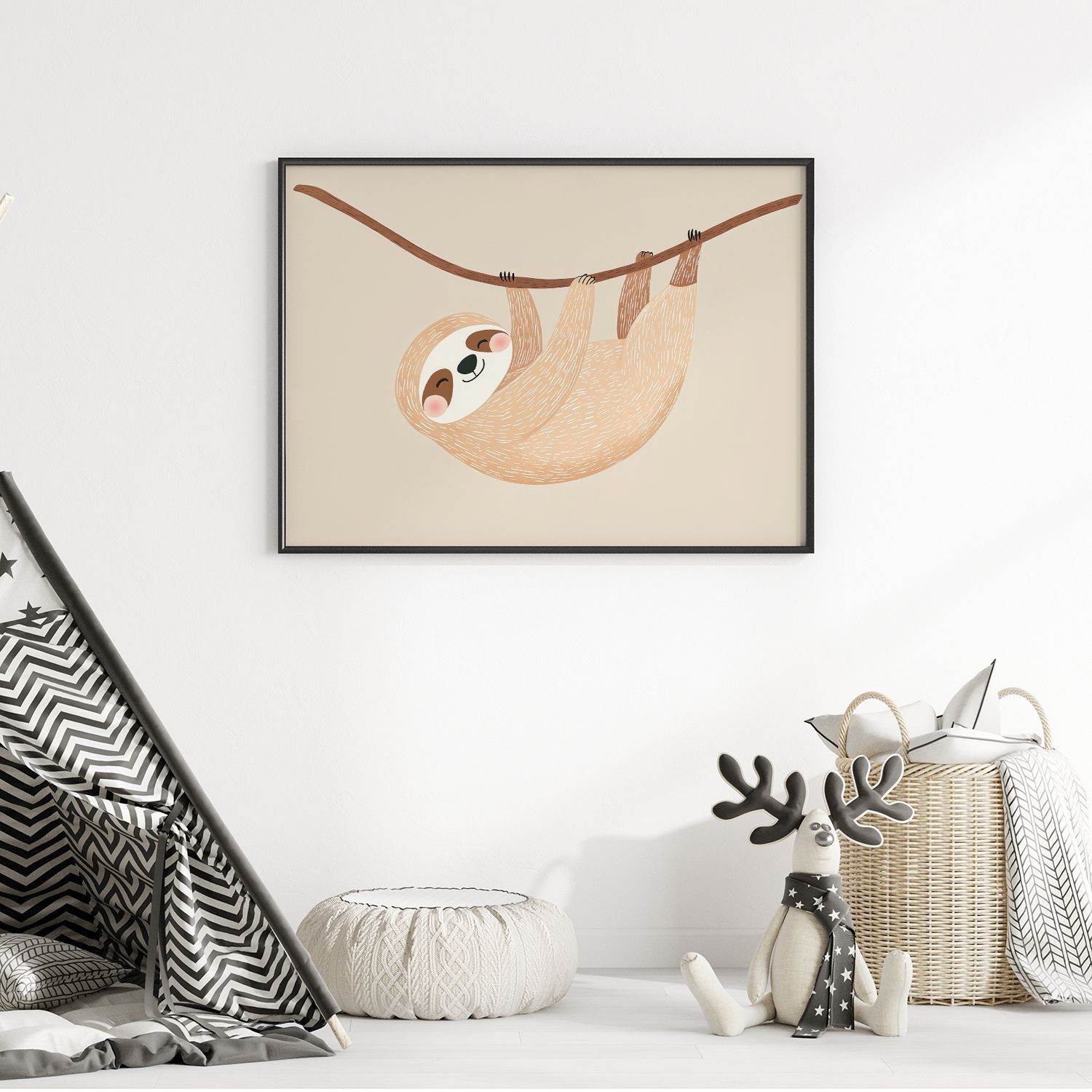 Poster - Speelse Luiaard