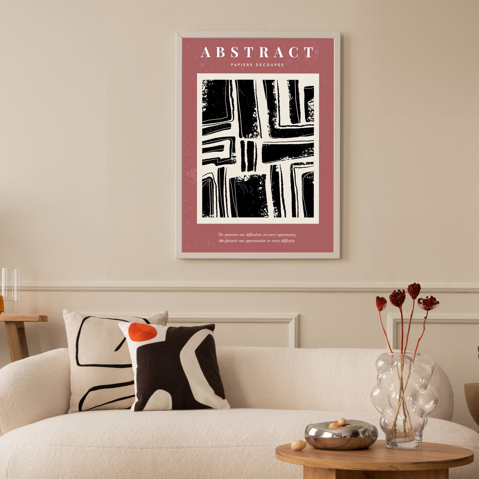Abstract Zwart-Wit Poster
