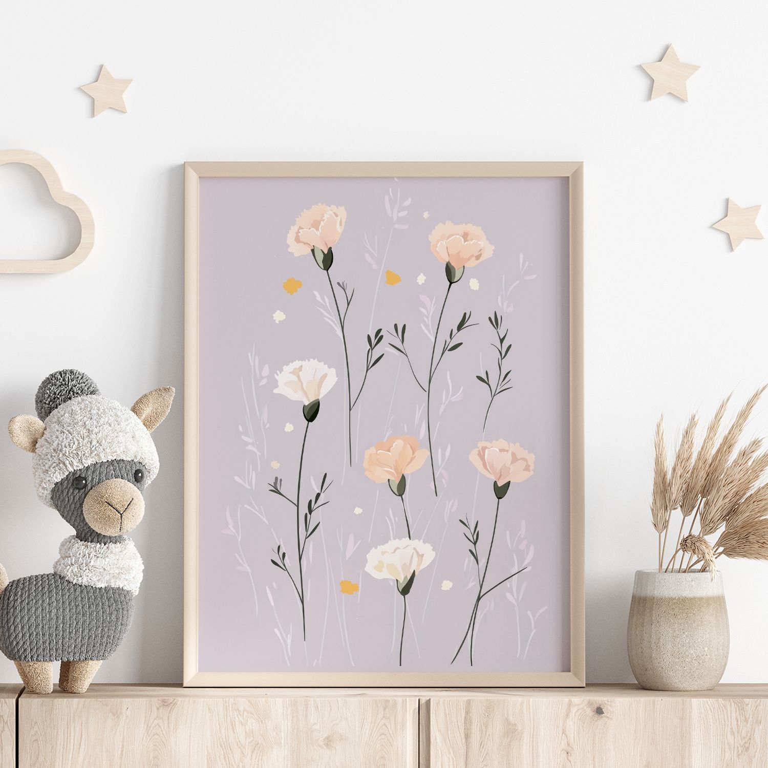 Poster - Zachte Bloemillustratie