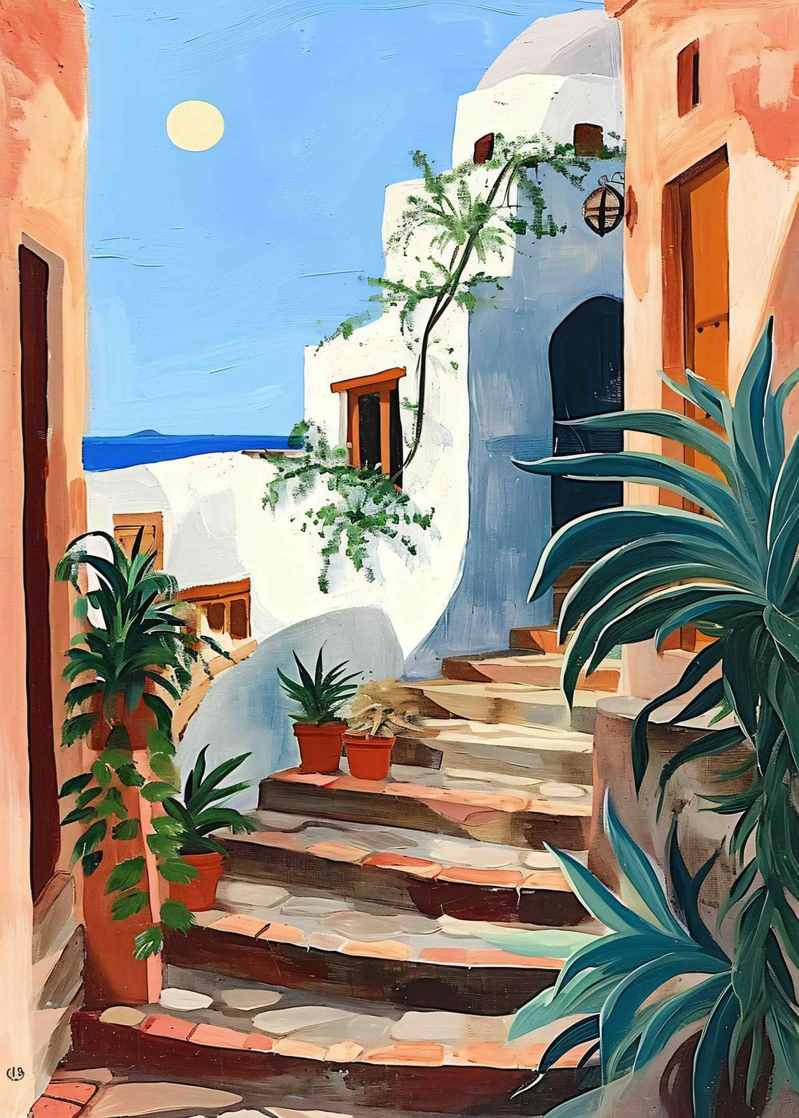 Poster - Serenade Mediterrane Straat