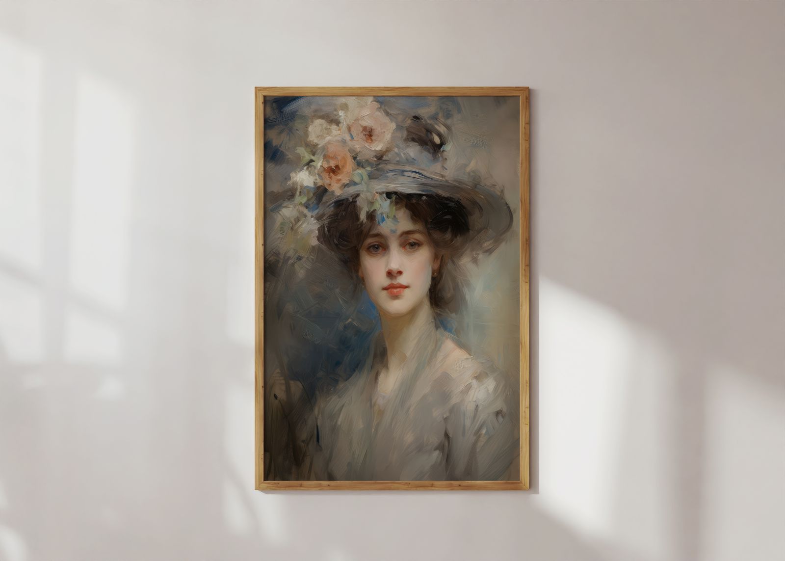 Poster - Dame met bloemen