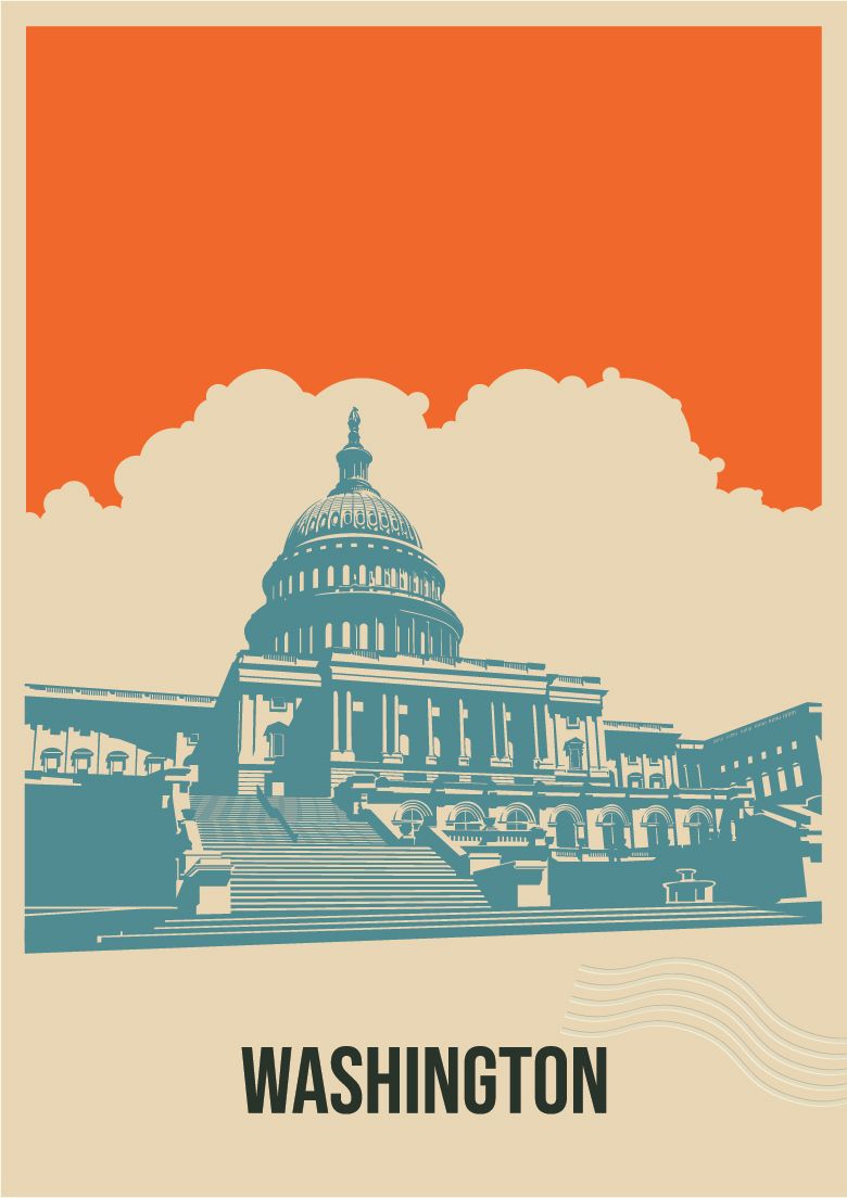 Washington Poster - Set van 1
