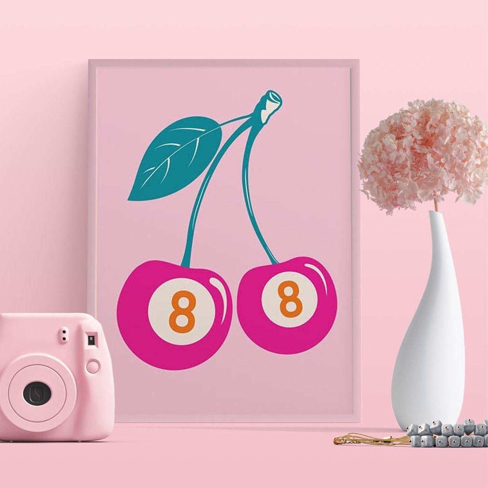 Kersenposter met nummer 88