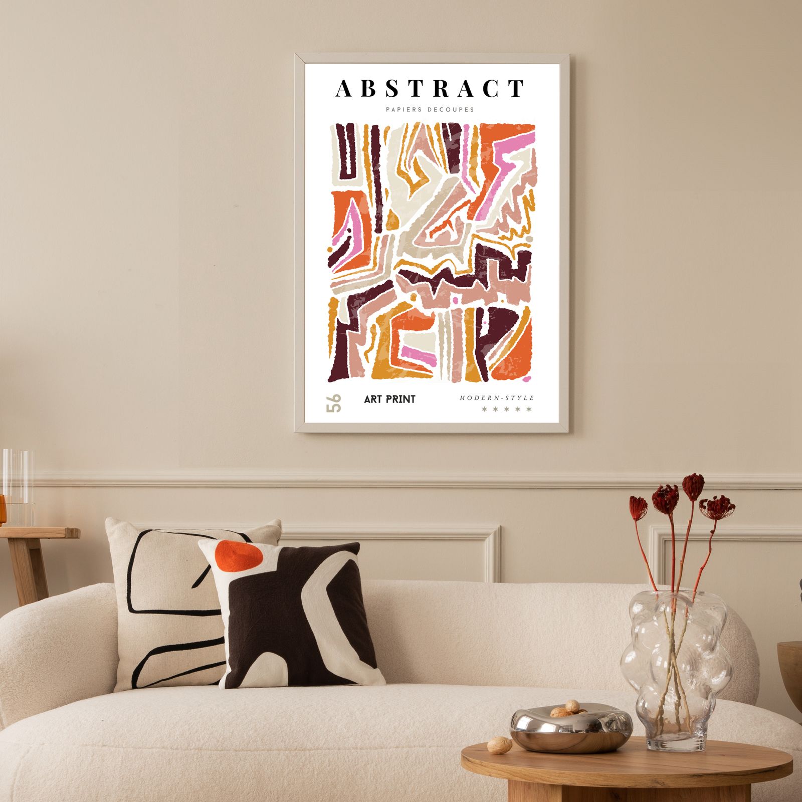 Abstracte kunstdruk poster
