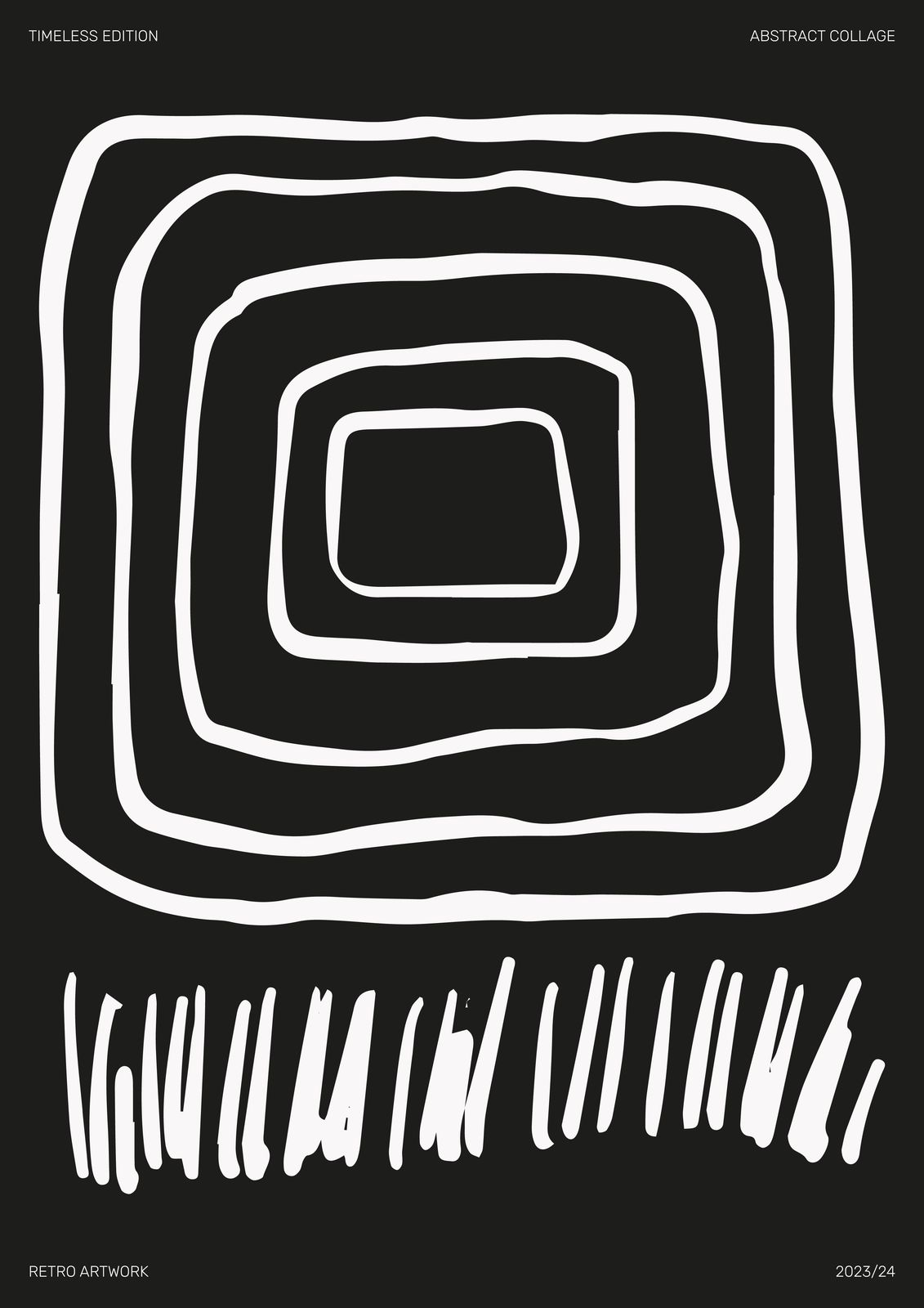 Poster - Tijdloze Abstracte Collage