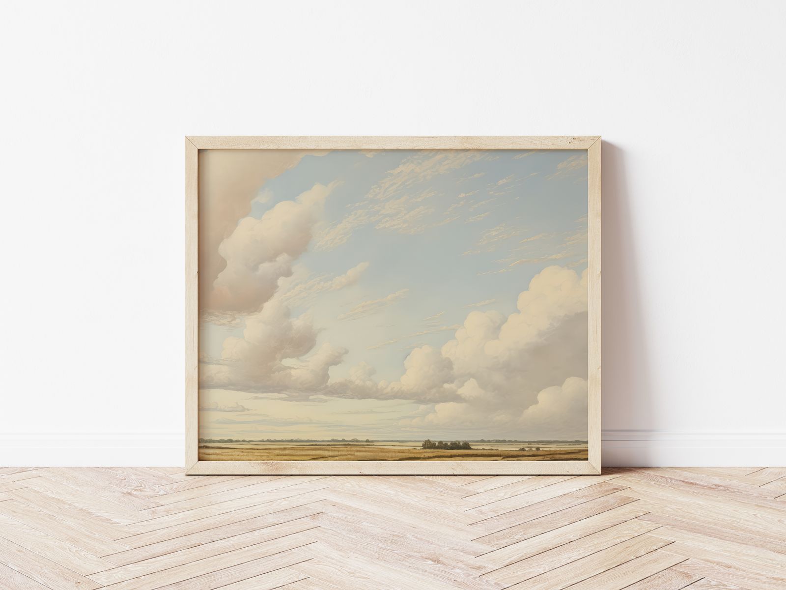 Poster - Bewolkt Landschap
