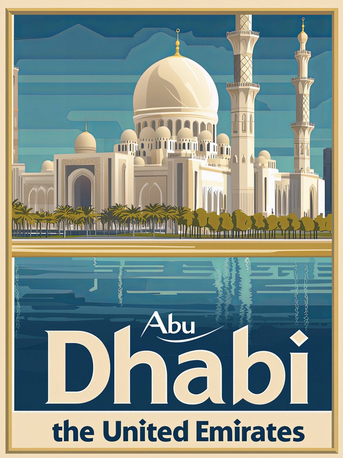 Poster - Abu Dhabi Verenigde Arabische Emiraten
