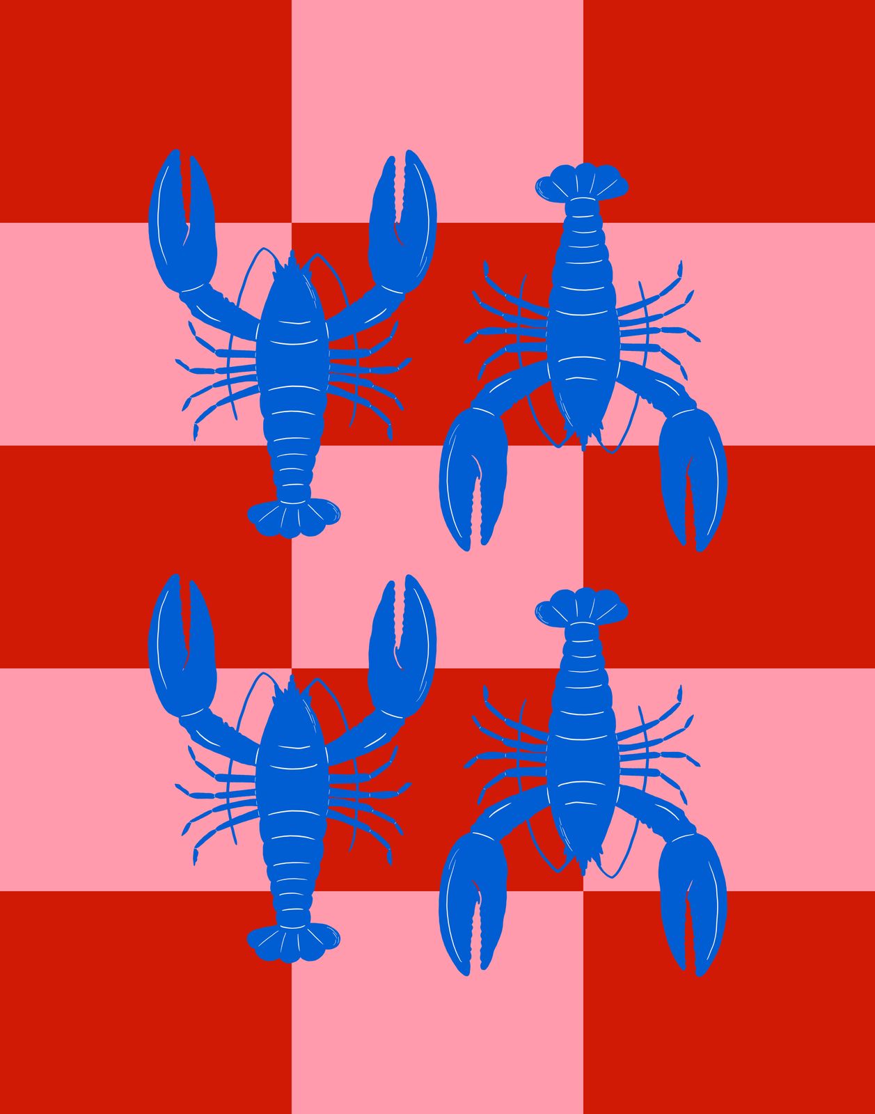 Poster - Blauwe Kreeften