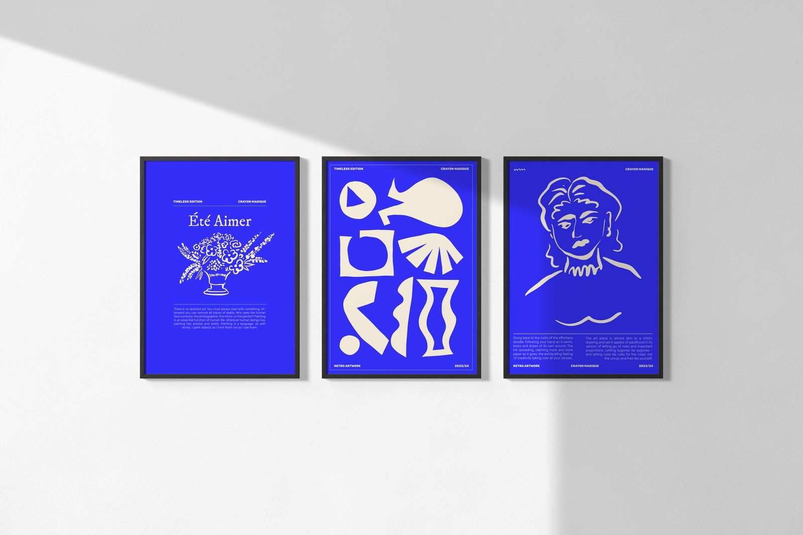 Poster - Été Aimer & Retro Art / Set van 3