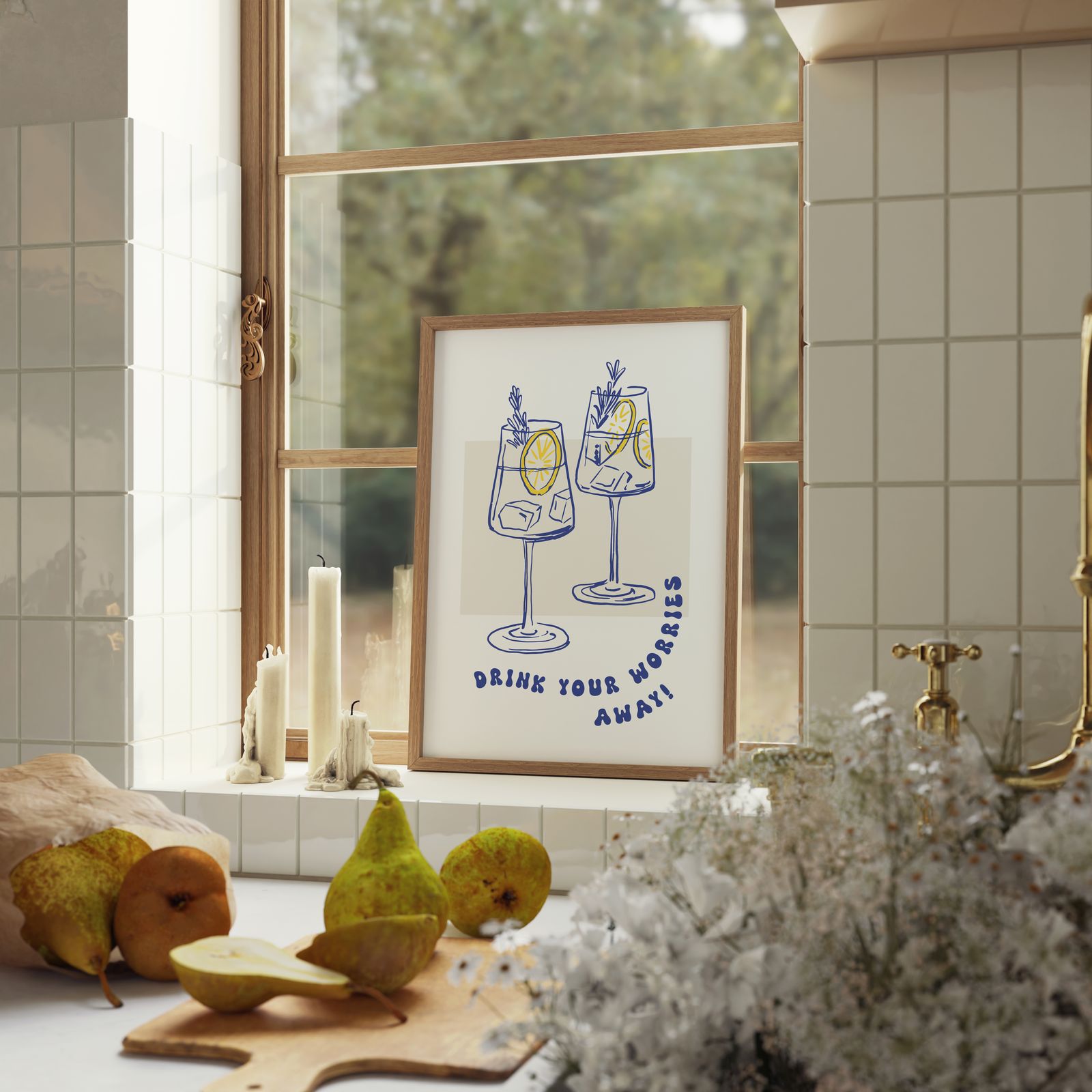 Poster - Drink Je Zorgen Weg