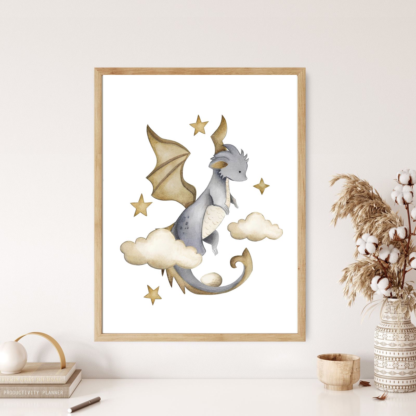 Draak in de wolken Poster