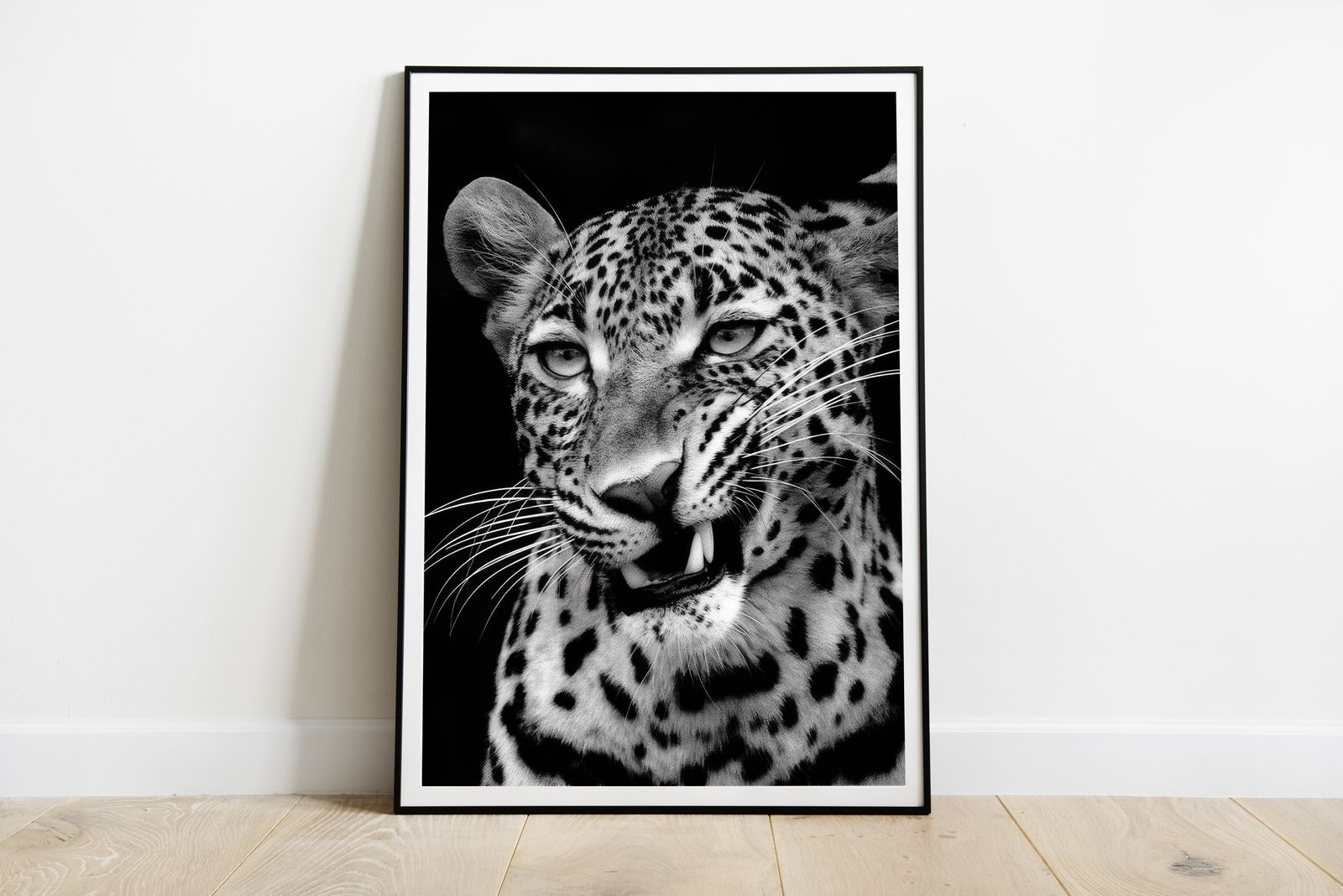 Poster - Zwart-Witte Luipaard