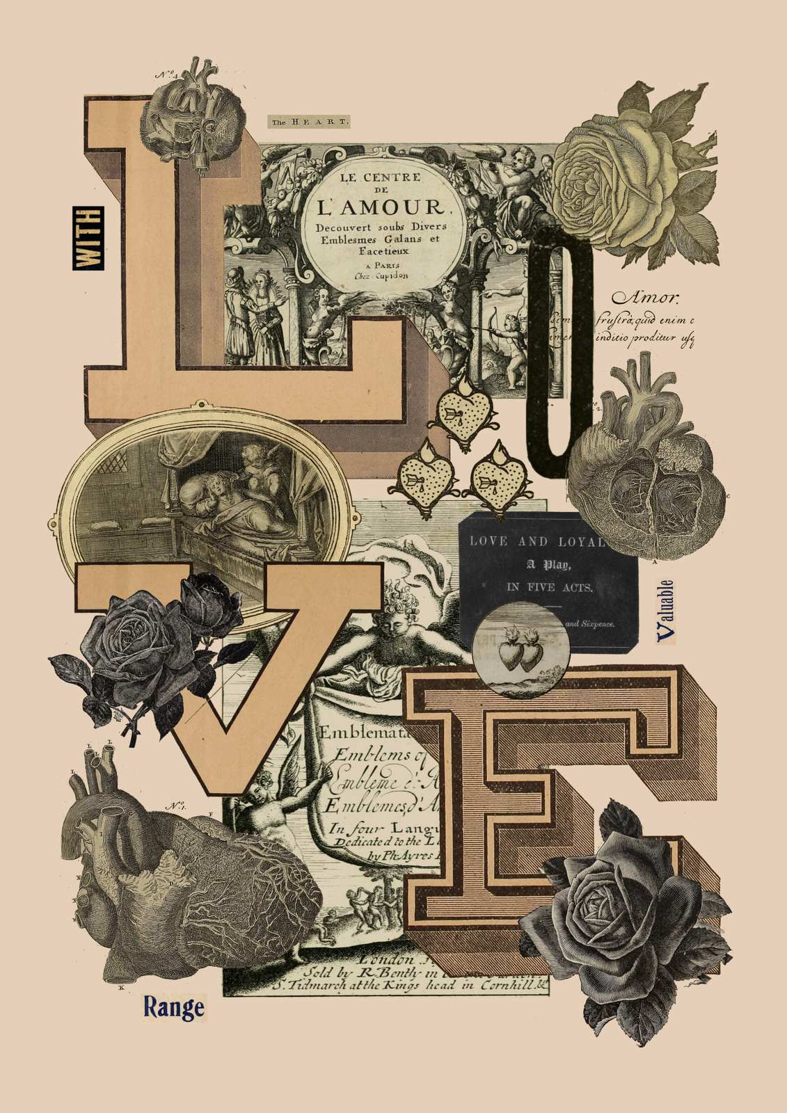 Poster - Vintage Liefde Collage