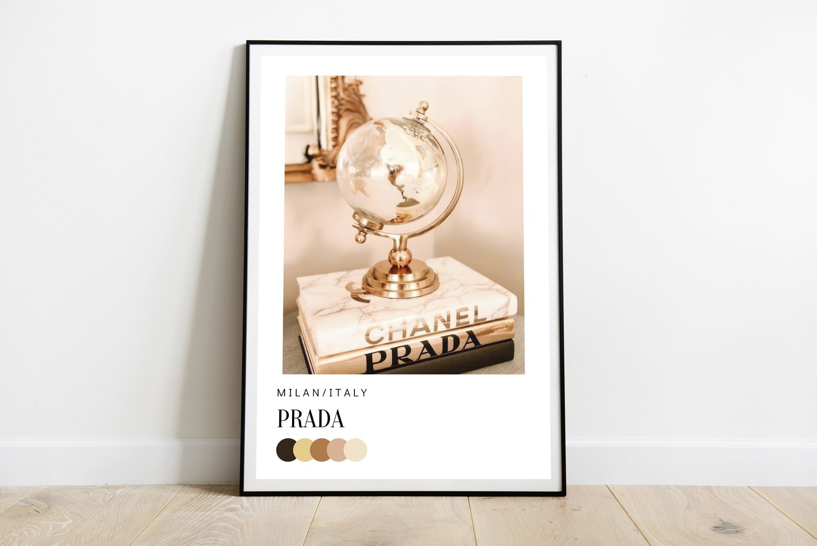 Poster - Wereldbol en Boeken