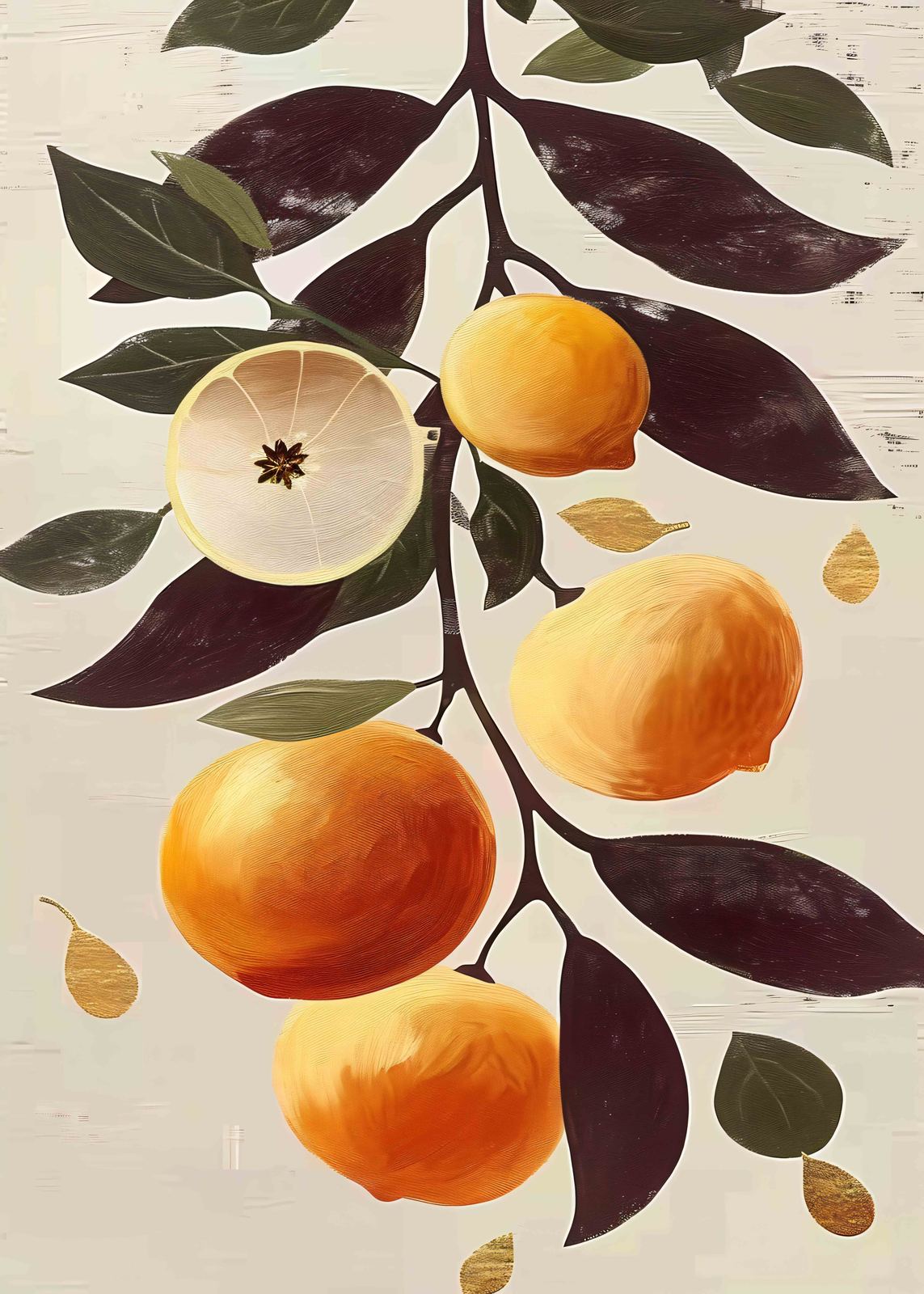 Poster - Citrus Botanische Kunst