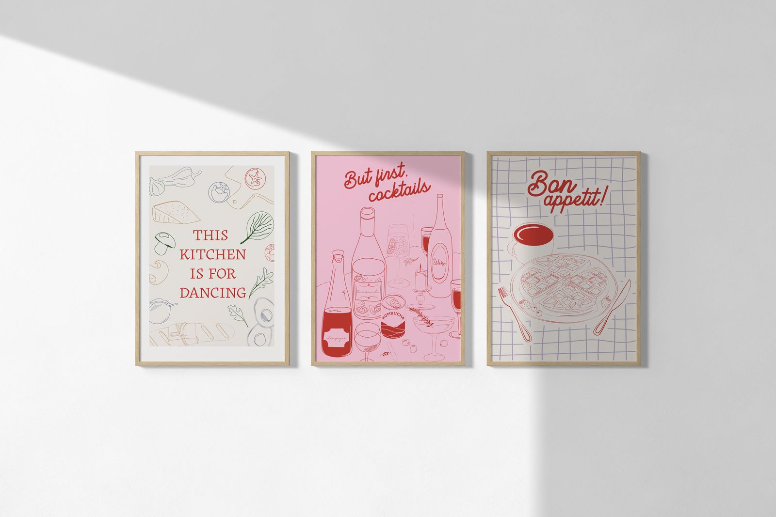 Poster - Keuken Sfeer / Set van 3