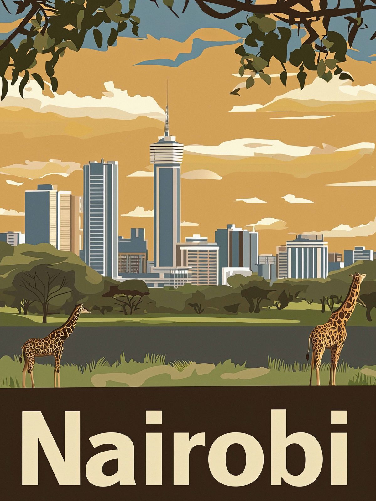 Poster - Nairobi Stadsgezicht