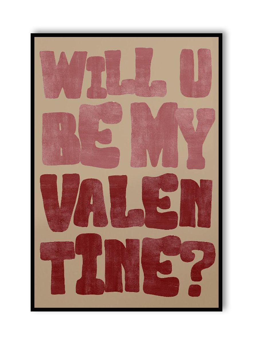 Poster - Wil je mijn Valentijn zijn