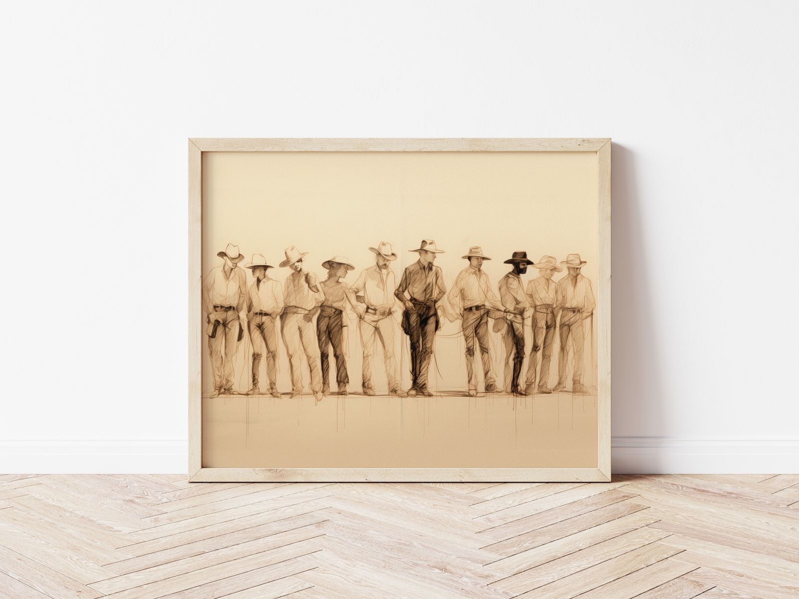 Poster - Cowboys Schets