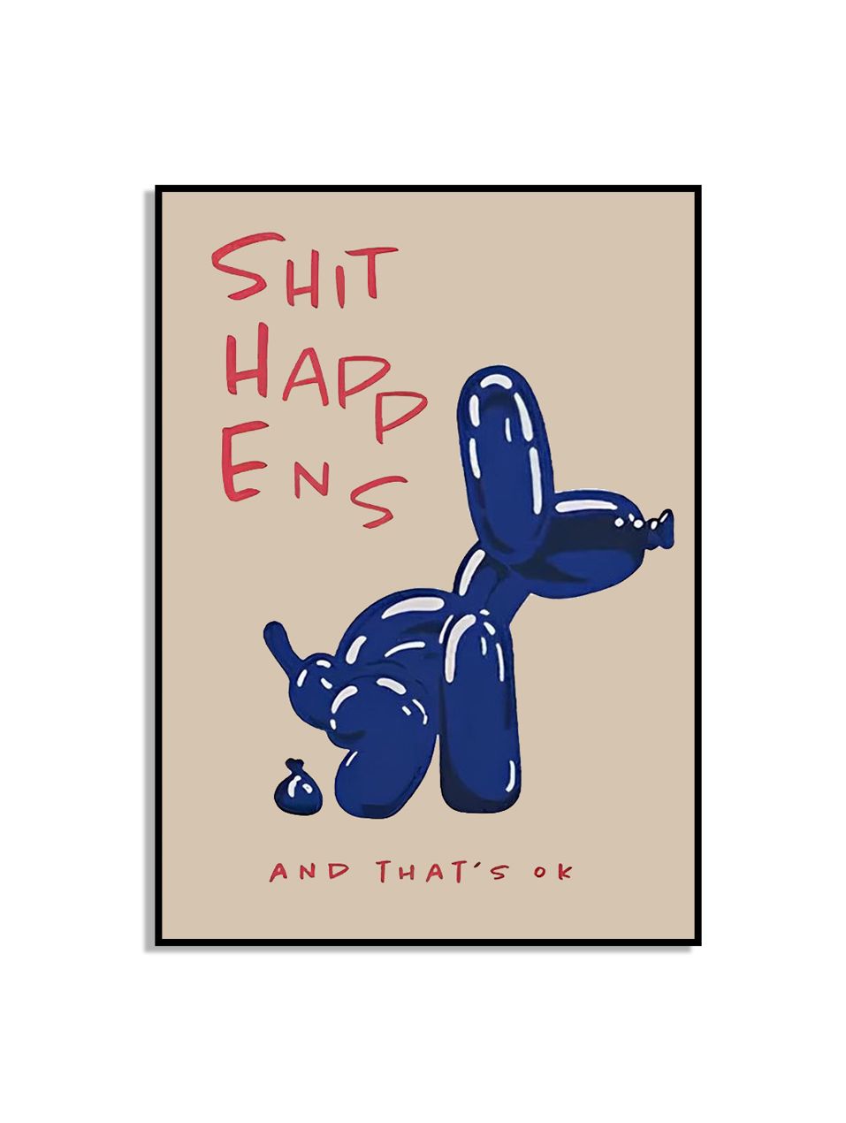 Blauwe Ballonhond Poster