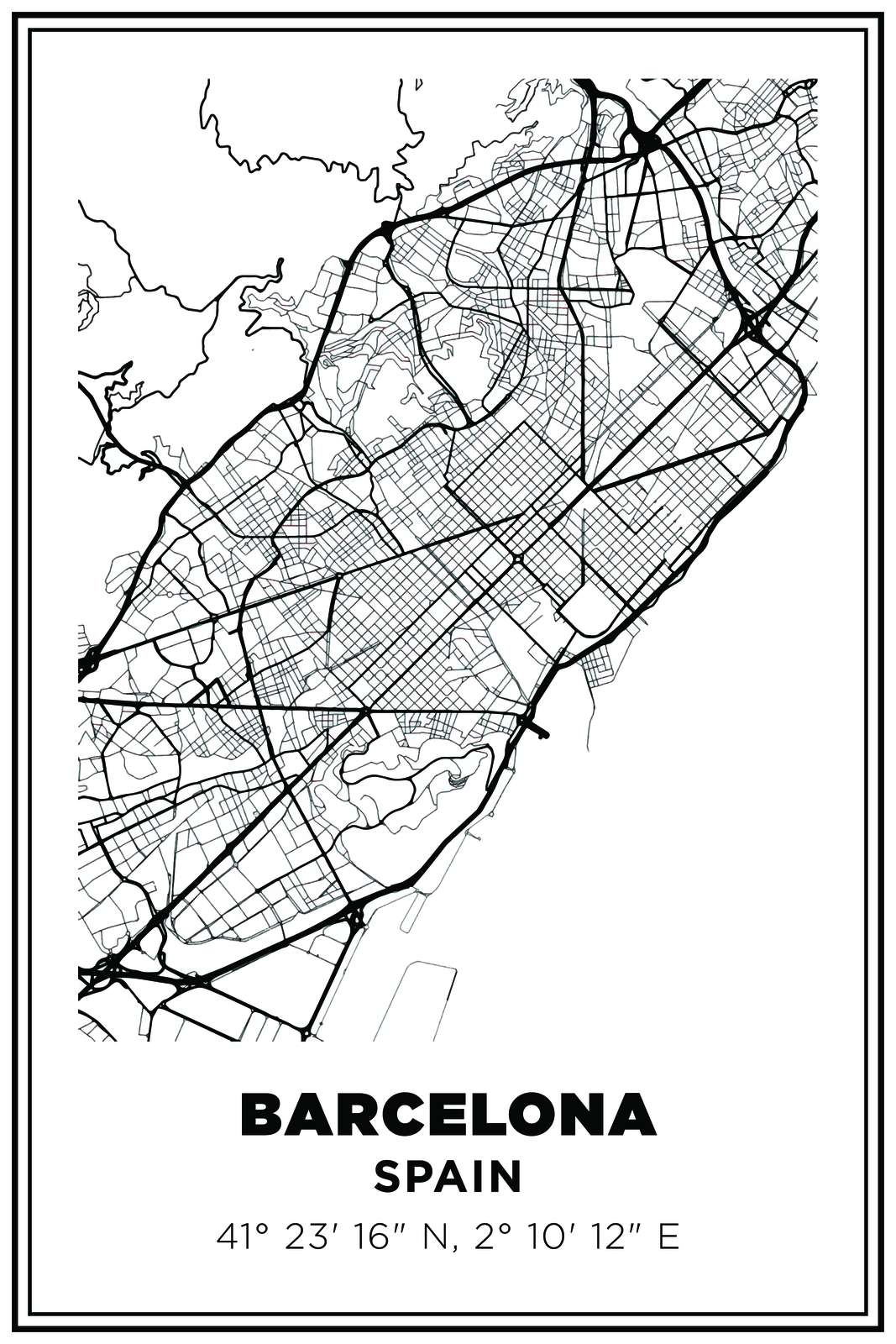 Barcelona Kaartposter