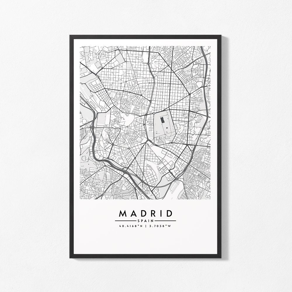 Poster - Madrid Kaart