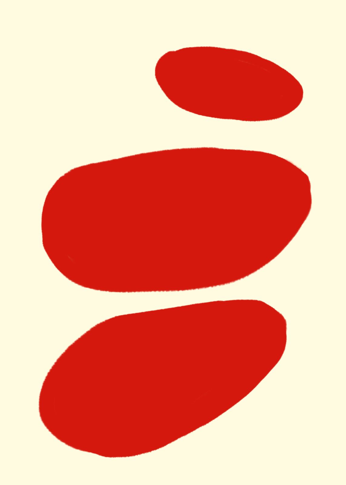 Poster - Rode Abstracte Kunst
