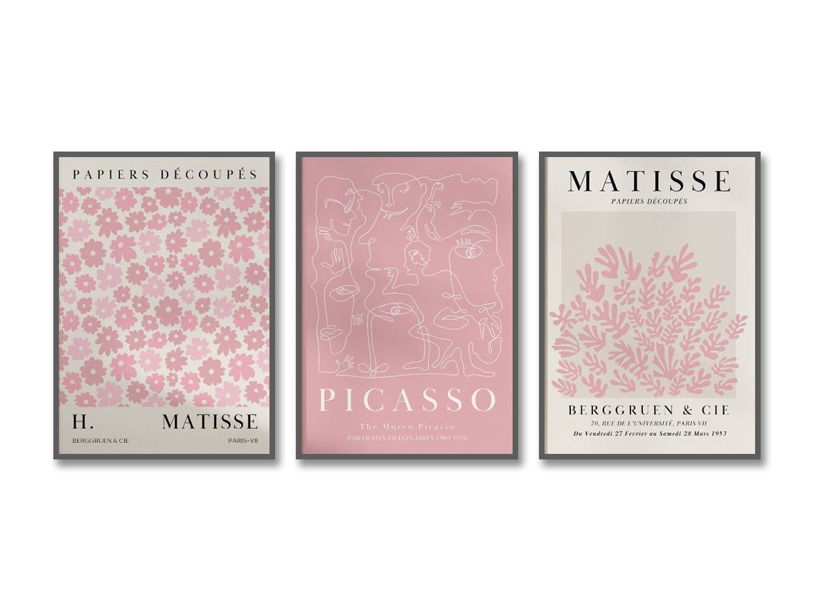 Poster - Matisse en Picasso kunstcollectie / Set van 3