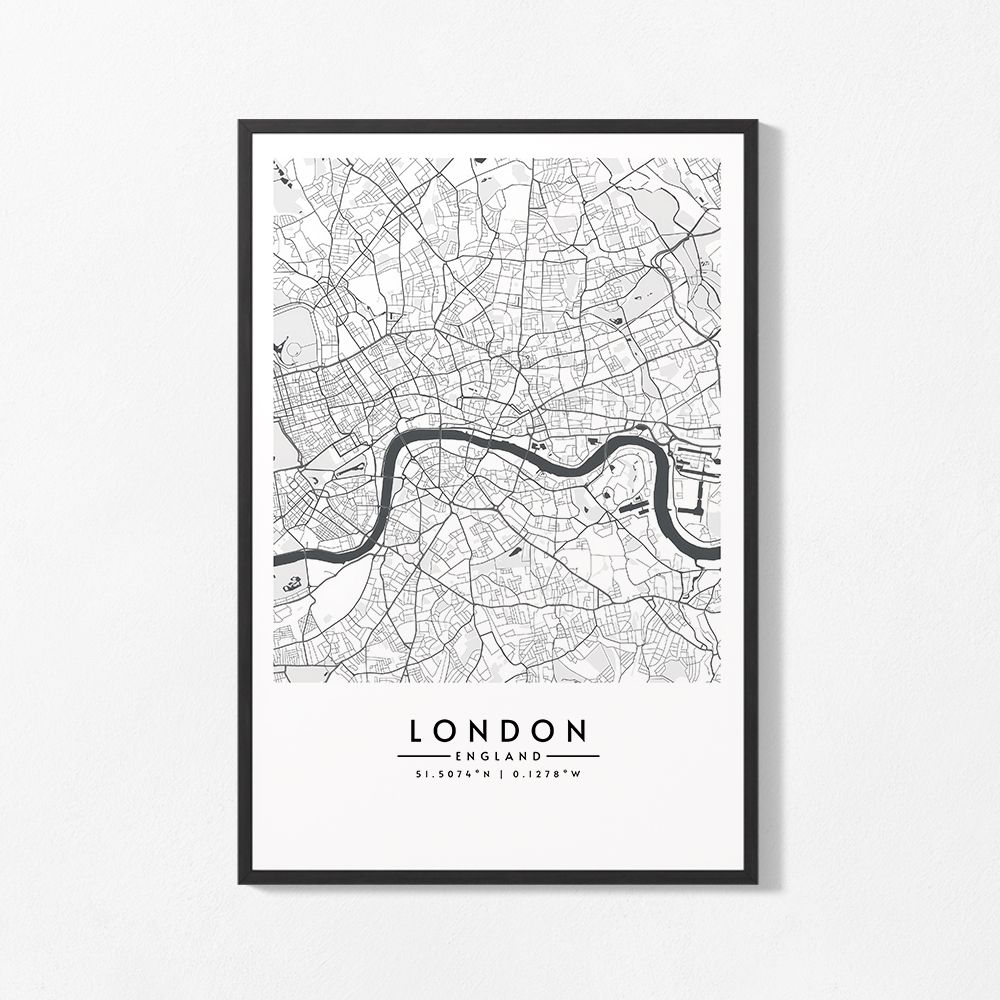 Poster - Londen Kaart