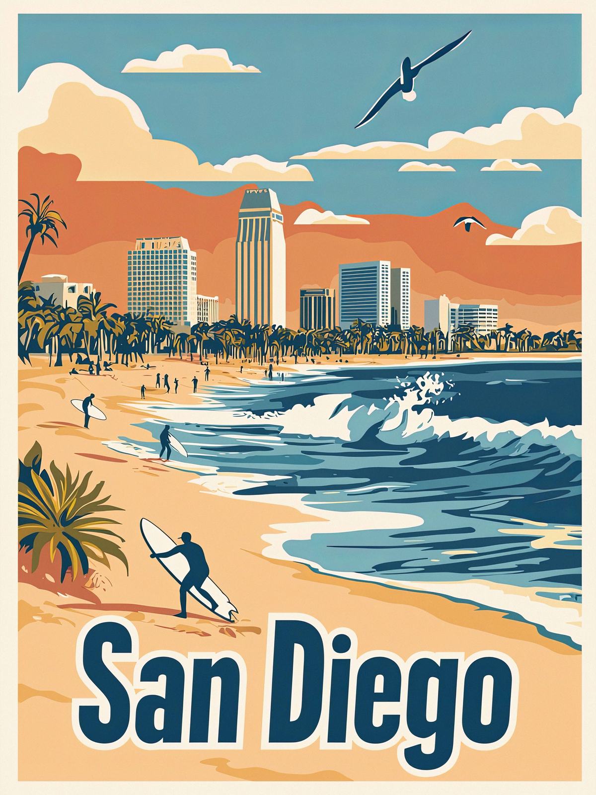 Poster - San Diego Strand