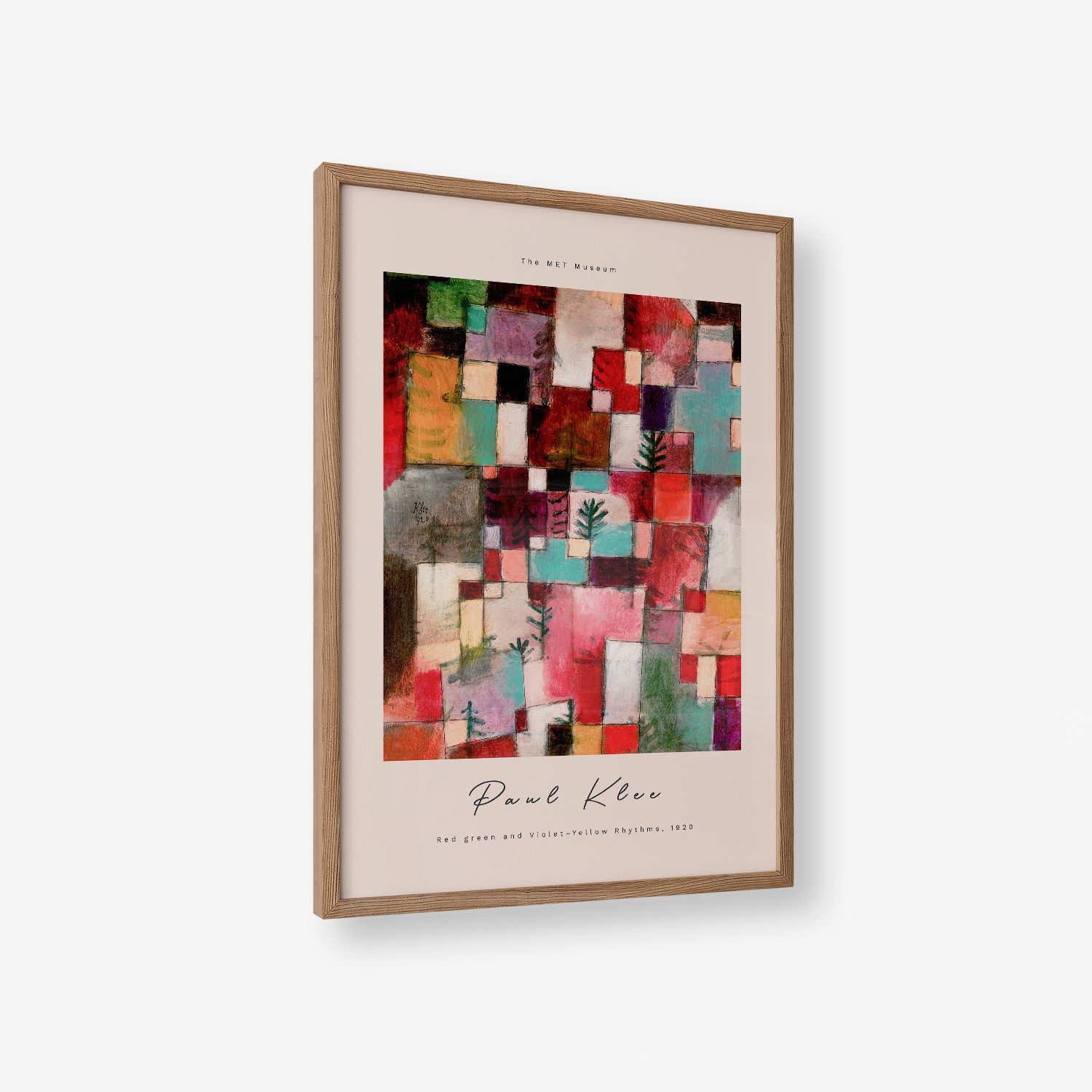Poster - Rood Groen en Violet-Gele Ritmes