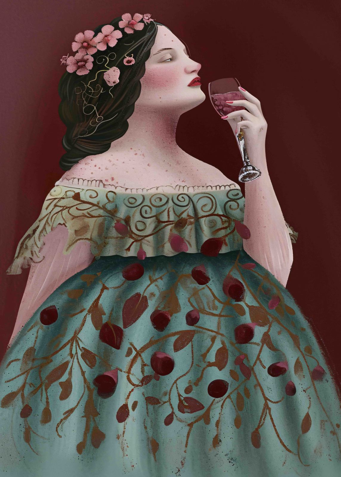 Poster - Elegante vrouwenillustratie