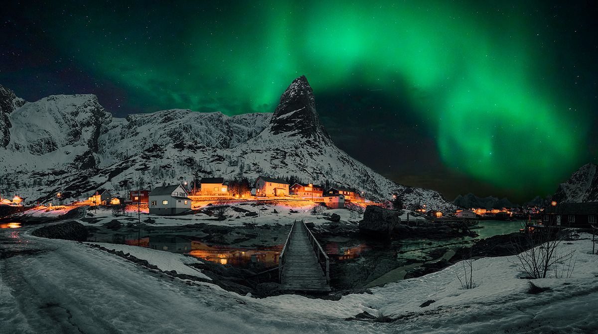 Poster - Noorderlicht in Lofoten