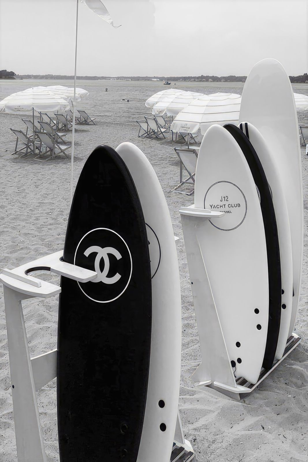 Poster - Zwart-witte Surfplanken