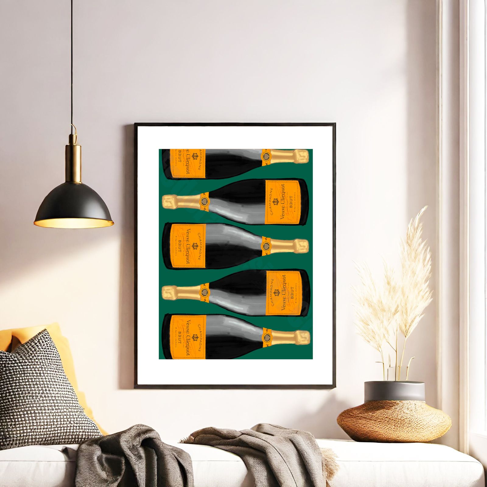 Flessen Champagne poster