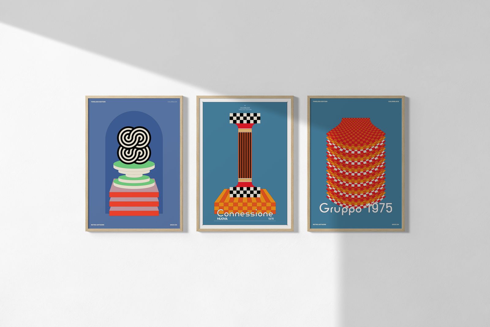 Poster - Retro Kunstserie / Set van 3