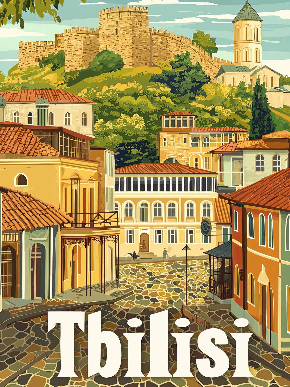 Poster - Tbilisi Stadsbeeld