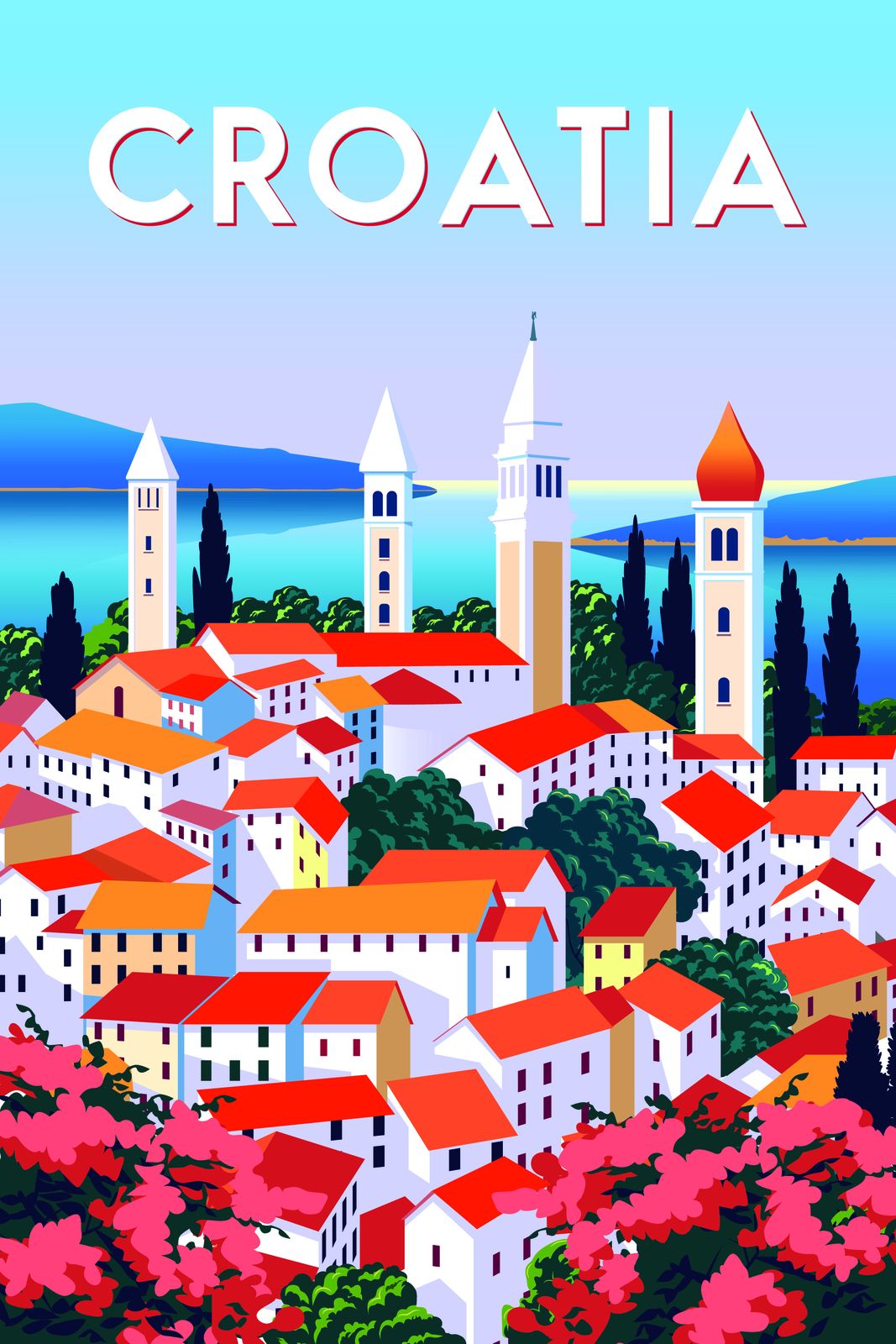 Kroatië Reislandschap Poster