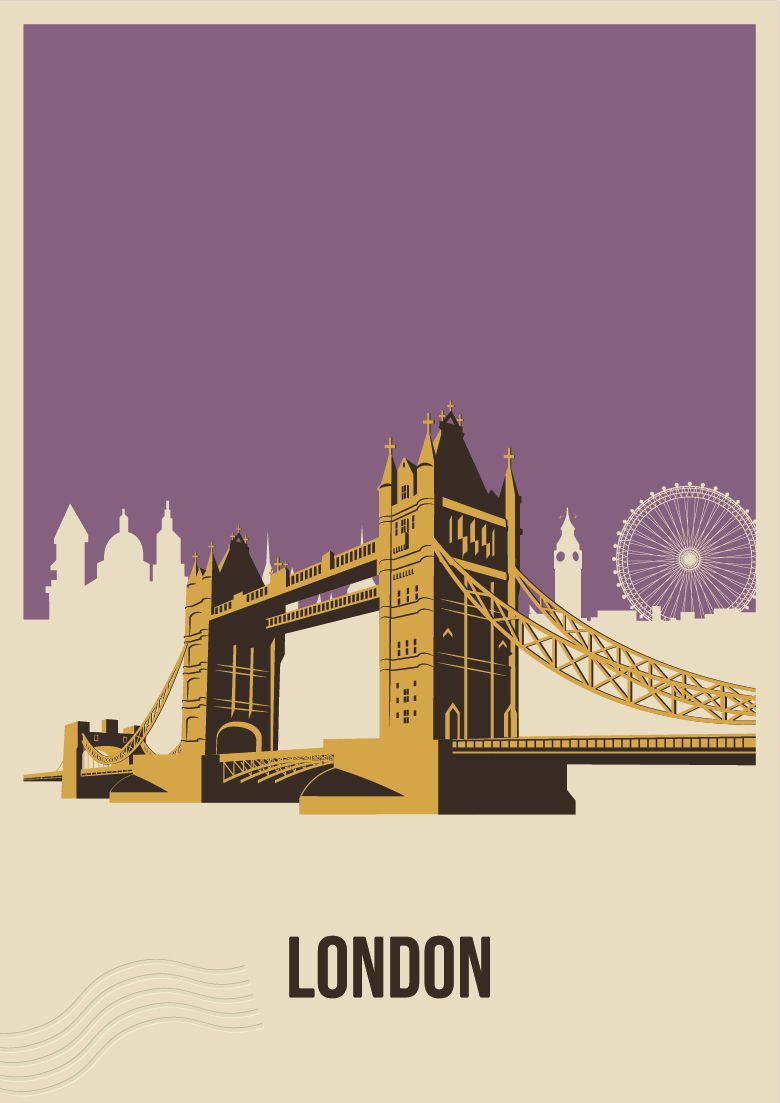 Londen Skyline Poster